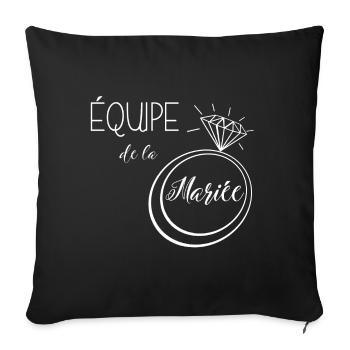 équipe de la mariée - Housse de coussin décorative 45 x 45 cm - noir - Devant