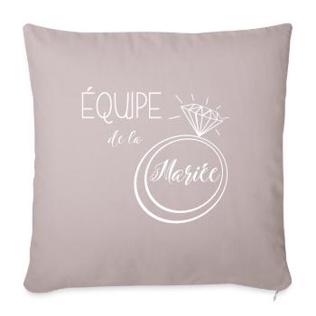 équipe de la mariée - Housse de coussin décorative 45 x 45 cm - taupe clair - Devant