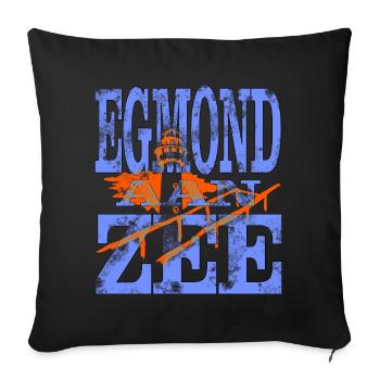 Egmond aan Zee - Sofakissenbezug 45 x 45 cm - Schwarz - Vorne