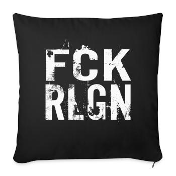 FCK RLGN - Sofa pillowcase 17,3'' x 17,3'' (45 x 45 cm) - black - Front