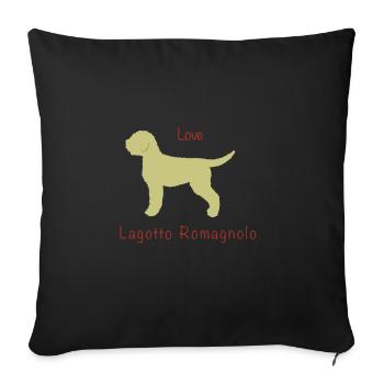 Lagotto Love - Sofa pillowcase 17,3'' x 17,3'' (45 x 45 cm) - black - Front