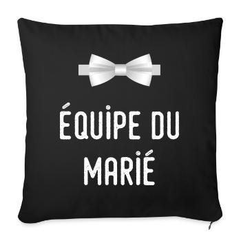 EVG équipe du marié EVG - Housse de coussin décorative 45 x 45 cm - noir - Devant