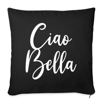 Ciao Bella Single Italy Travel Vacation Gift - Sofa pillowcase 17,3'' x 17,3'' (45 x 45 cm) - black - Front