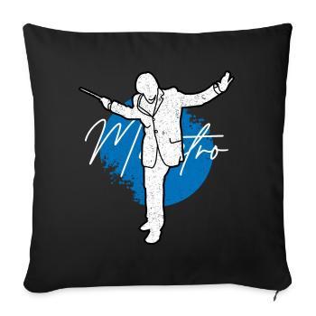 Maestro chef d'orchestre cadeau de musique classique - Housse de coussin décorative 45 x 45 cm - noir - Devant