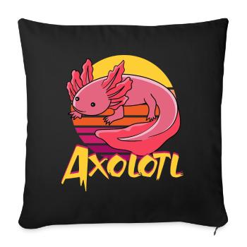 Vintage axolotl - Sofa pillowcase 17,3'' x 17,3'' (45 x 45 cm) - black - Front