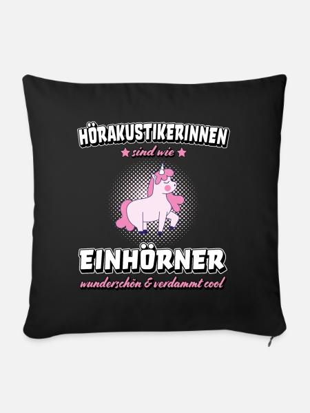 Hörakustikerin Hörakustik Hörakustiker Hörgerät - Sofakissenbezug 45 x 45 cm - Schwarz