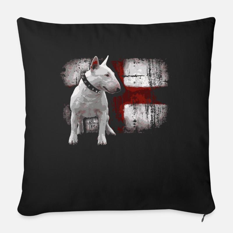 English Bullterrier Love - Sofakissenbezug 45 x 45 cm - Schwarz