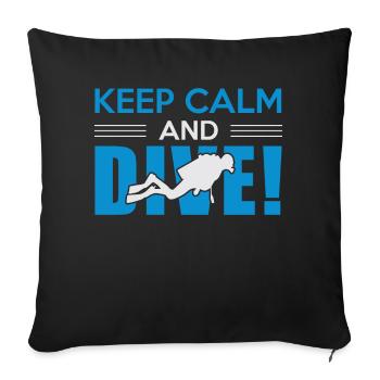 Plongée sous-marine - Housse de coussin décorative 45 x 45 cm - noir - Devant