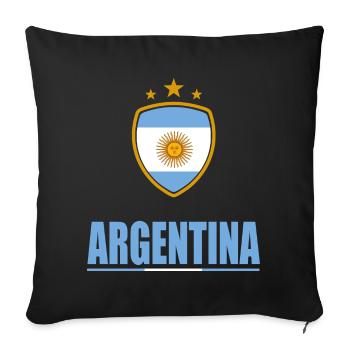 Argentina Sports - Sofa pillowcase 17,3'' x 17,3'' (45 x 45 cm) - black - Front