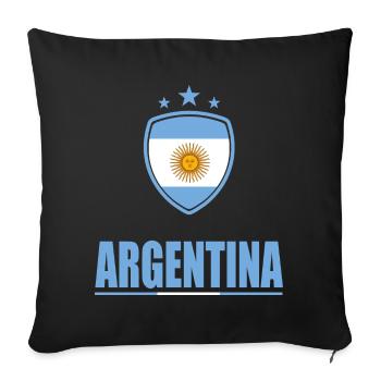Argentina T-Shirt - Sofa pillowcase 17,3'' x 17,3'' (45 x 45 cm) - black - Front