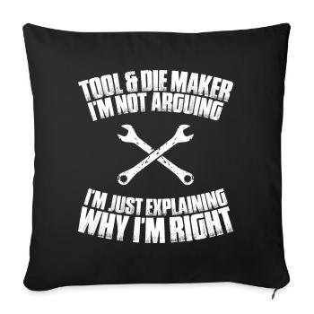 Tool Mechanic Toolmaker Tool & The Maker - Housse de coussin décorative 45 x 45 cm - noir - Devant