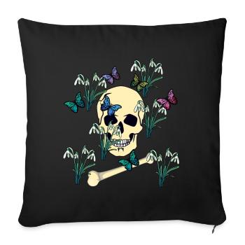 Schmetterlinge Falter Tod Ende Jenseits sterben - Sofakissenbezug 45 x 45 cm - Schwarz - Vorne