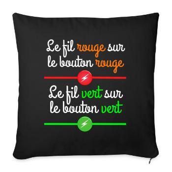 la septième compagnie, la 7ème compagnie - Housse de coussin décorative 45 x 45 cm - noir - Devant