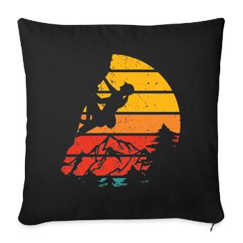 Wall Climbing Rock Climbing - Sofa pillowcase 17,3'' x 17,3'' (45 x 45 cm) - black - Front