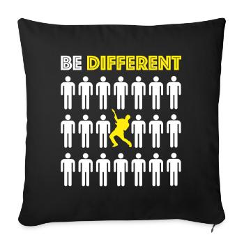 Soyez différent | Guitare, Musique, Concert, Festival - Housse de coussin décorative 45 x 45 cm - noir - Devant
