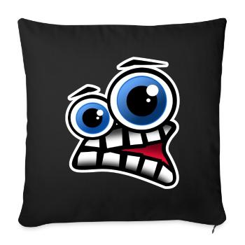 Face Comic - Housse de coussin décorative 45 x 45 cm - noir - Devant
