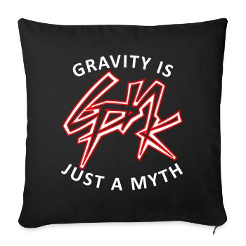 GPNK GRAVITY IS JUST A MYTH - Sofakissenbezug 45 x 45 cm - Schwarz - Vorne