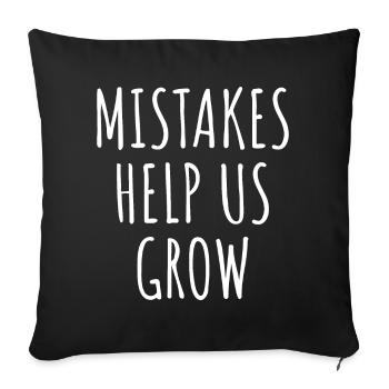 Les erreurs nous aident à grandir I - Housse de coussin décorative 45 x 45 cm - noir - Devant
