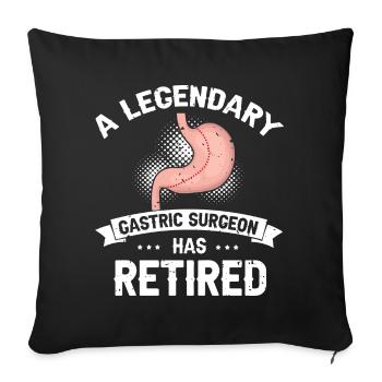 Conception de pontage gastrique et de pontage gastrique - Housse de coussin décorative 45 x 45 cm - noir - Devant