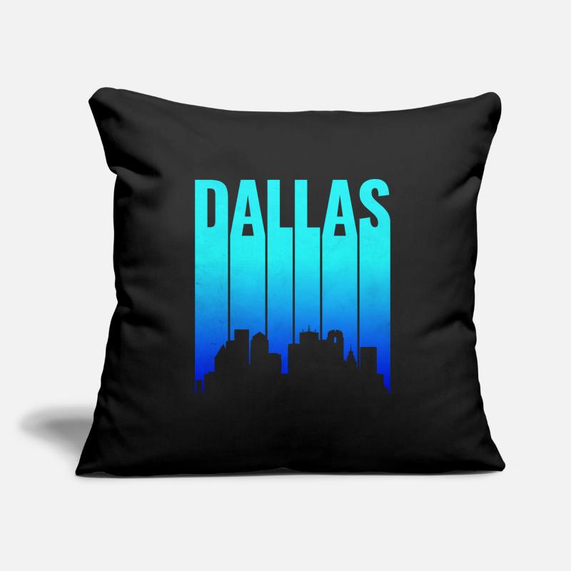 Dallas Skyline Gradient Typography Sofa pillowcase 17,3'' x 17,3'' (45 x 45 cm)