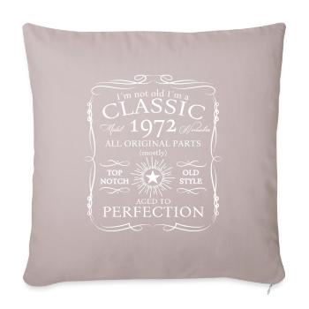 Classique Novembre 1972 Cadeau du 50e anniversaire - Housse de coussin décorative 45 x 45 cm - taupe clair - Devant