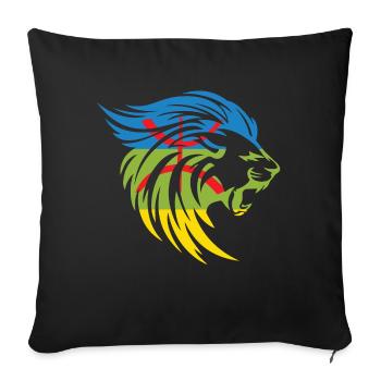 AMAZIGH SYMBOLE BERBERE Z IMAZIGHEN - Housse de coussin décorative 45 x 45 cm - noir - Devant