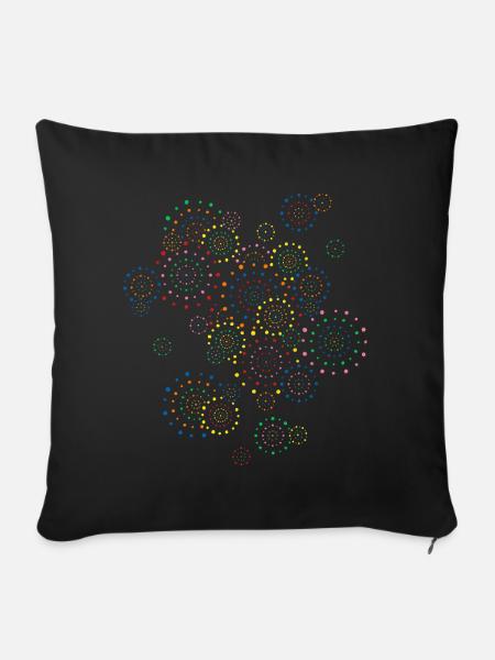 Fireworks - Sofa pillowcase 17,3'' x 17,3'' (45 x 45 cm) - black
