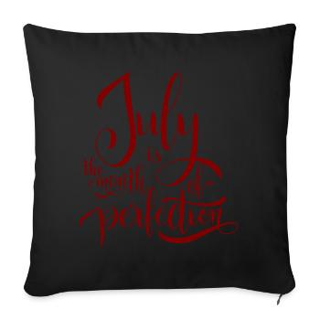July, Birthday - Sofa pillowcase 17,3'' x 17,3'' (45 x 45 cm) - black - Front