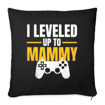 Montez de niveau Mama Gamer - Housse de coussin décorative 45 x 45 cm - noir - Devant