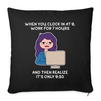Boring work design for proud Pinoys - Sofa pillowcase 17,3'' x 17,3'' (45 x 45 cm) - black - Front