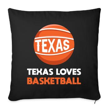 Texas basketball design for proud Texas fans - Sofa pillowcase 17,3'' x 17,3'' (45 x 45 cm) - black - Front
