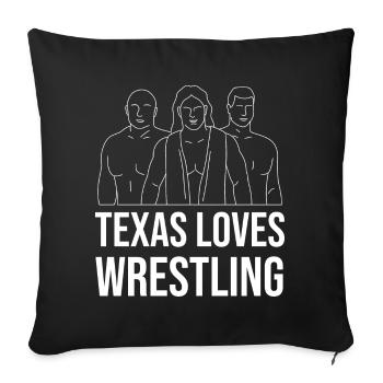 Texas wrestling design for proud Texas fans - Sofa pillowcase 17,3'' x 17,3'' (45 x 45 cm) - black - Front