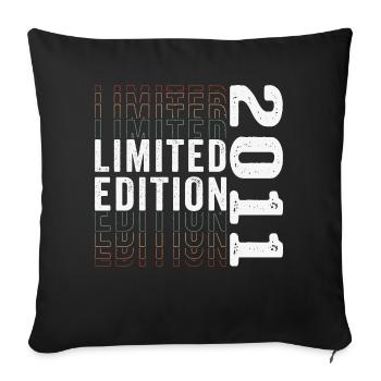 Édition limitée 2011 - Génial 12e anniversaire - Housse de coussin décorative 45 x 45 cm - noir - Devant