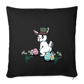 Easter Bunny Easter Easter Festival Easter Eggs Nest Child - Sofa pillowcase 17,3'' x 17,3'' (45 x 45 cm) - black - Front