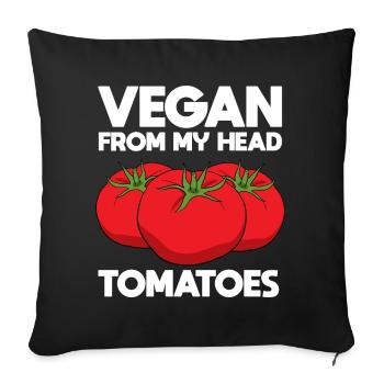 Lustiger Veganer Veganer Aktivist - Sofakissenbezug 45 x 45 cm - Schwarz - Vorne