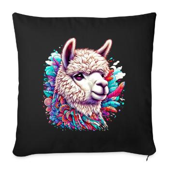 Alpaca - Sofa pillowcase 17,3'' x 17,3'' (45 x 45 cm) - black - Front