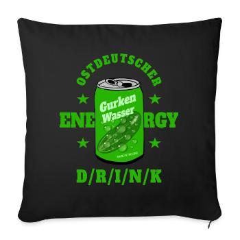 East German energy drink - Sofa pillowcase 17,3'' x 17,3'' (45 x 45 cm) - black - Front
