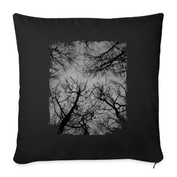 Dunkler Wald, Dunkle Wälder, Naturliebhaber - Sofakissenbezug 45 x 45 cm - Schwarz - Vorne