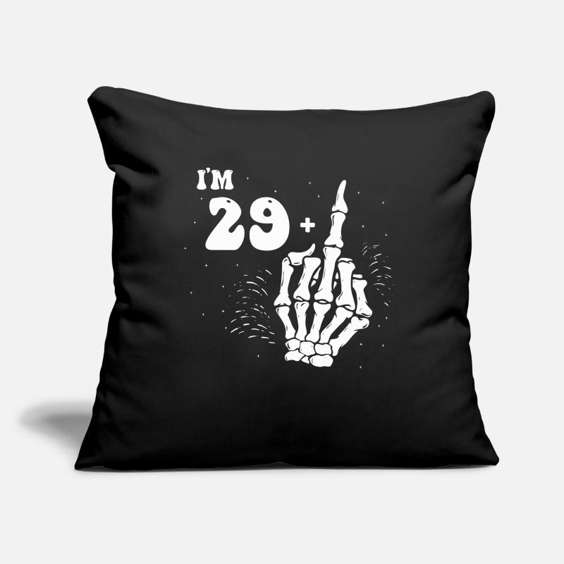 Ich bin 29 plus Mittelfinger - 30. Geburtstag Sofakissenbezug 45 x 45 cm