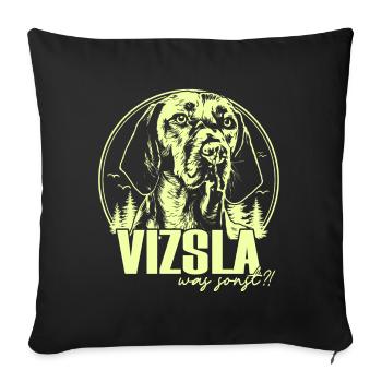 Vizsla Chien de chasse - Housse de coussin décorative 45 x 45 cm - noir - Devant