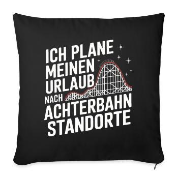 Roller Coaster Amusement Park Roller Coaster - Sofa pillowcase 17,3'' x 17,3'' (45 x 45 cm) - black - Front