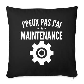 Maintenance informatique - Housse de coussin décorative 45 x 45 cm - noir - Devant