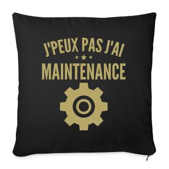 Maintenance informatique - Housse de coussin décorative 45 x 45 cm - noir - Devant