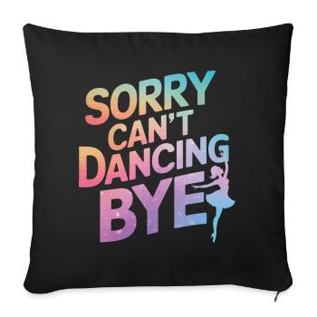 Dansant Danseurs Dansant - Housse de coussin décorative 45 x 45 cm - noir - Devant