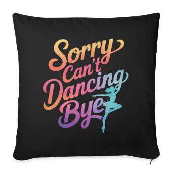 Dansant Danseurs Dansant - Housse de coussin décorative 45 x 45 cm - noir - Devant