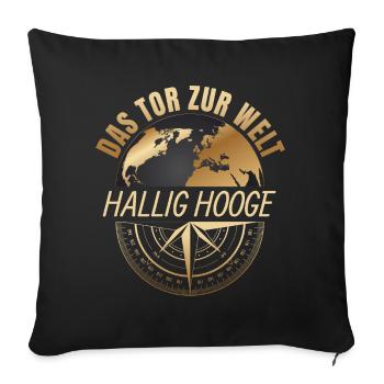 Das Tor zur Welt - Hallig Hooge - Sofakissenbezug 45 x 45 cm - Schwarz - Vorne