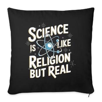 Atheism, Atheist, Anti-Religion, Agnostic - Sofa pillowcase 17,3'' x 17,3'' (45 x 45 cm) - black - Front
