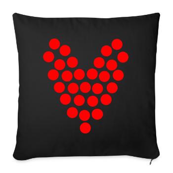 HERZ. PAAR. VALENTINSTAG. GERADE VERHEIRATET. Junggesellinnenabschied. - Sofakissenbezug 45 x 45 cm - Schwarz - Vorne