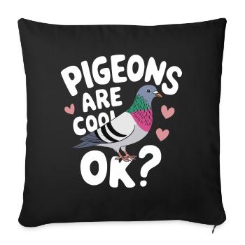 Pigeon Pigeons Animal Bird - Sofa pillowcase 17,3'' x 17,3'' (45 x 45 cm) - black - Front