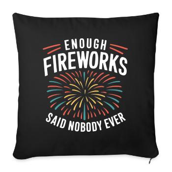 Pyrotechnie Feux d’artifice Pyrotechnie - Housse de coussin décorative 45 x 45 cm - noir - Devant
